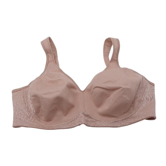 LN Playtex 18 Hour Back & Side Smoothing Wireless Bra Sz 44C Nude Seamless - Picture 3 of 8